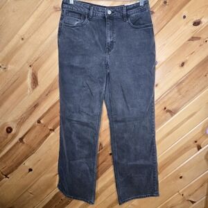 NWT Frank & Oak Courtney Loose Fit Mid Rise Size 29 Black Denim Jeans 31" Inseam